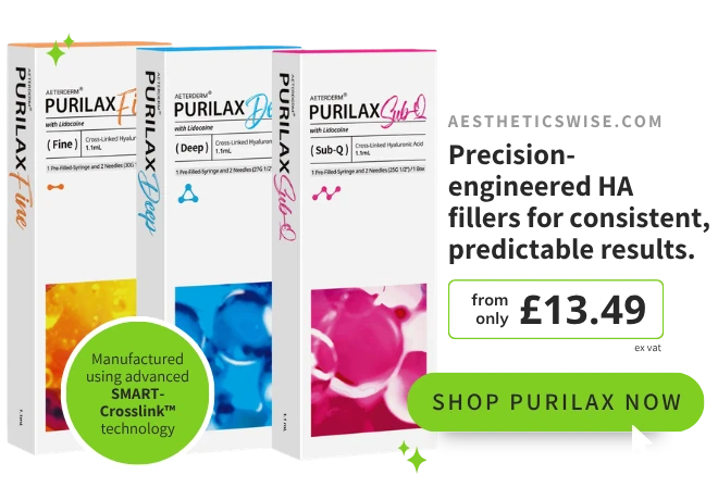 Purilax Dermal Fillers - Homepage Splash - Aesthetics Wise rounded